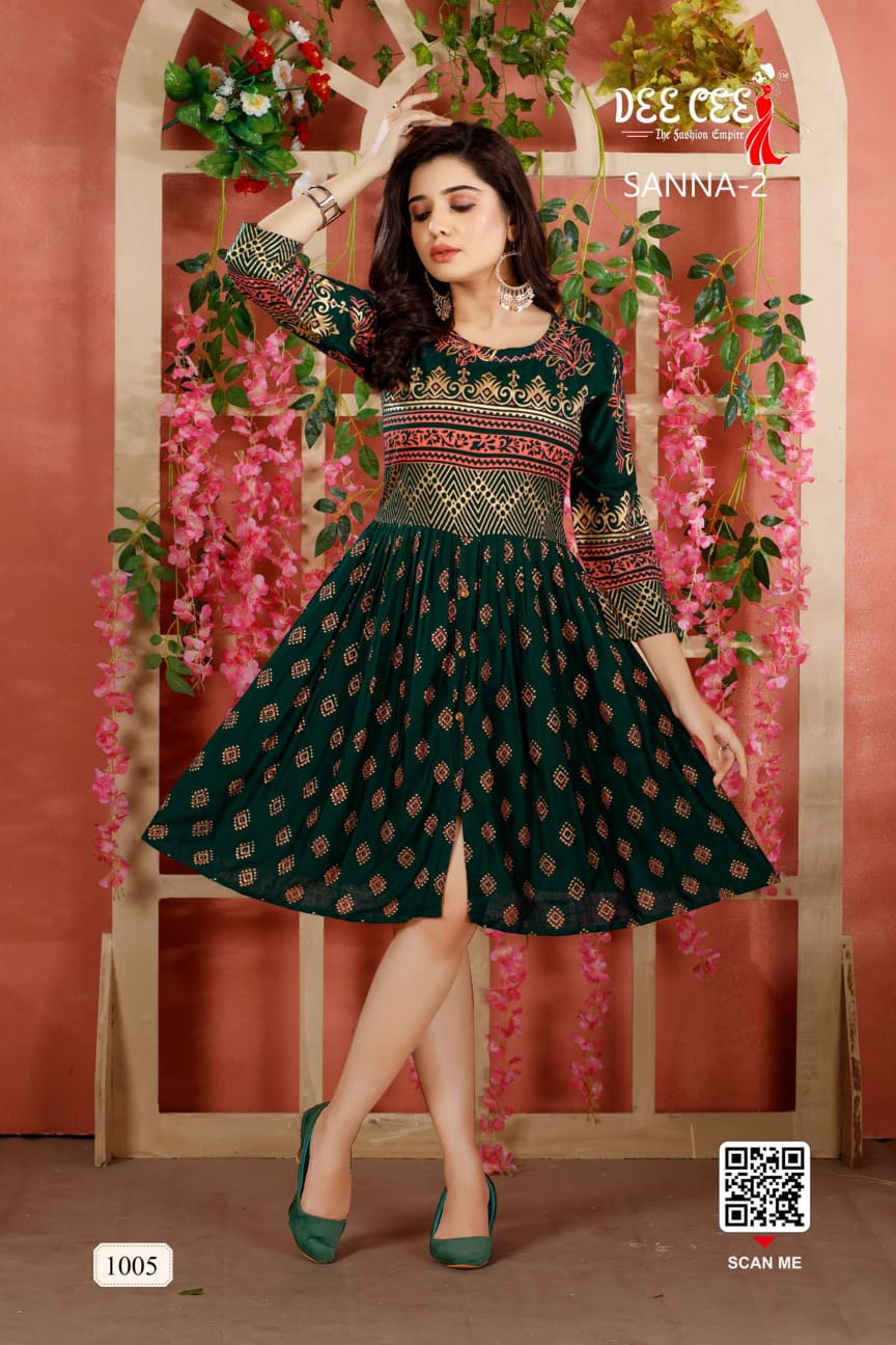 Sanna Fancy Wear Wholesale Printed Designer Kurtis